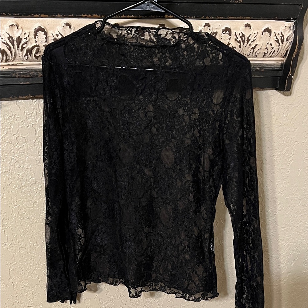 Elegant Black Lace Top